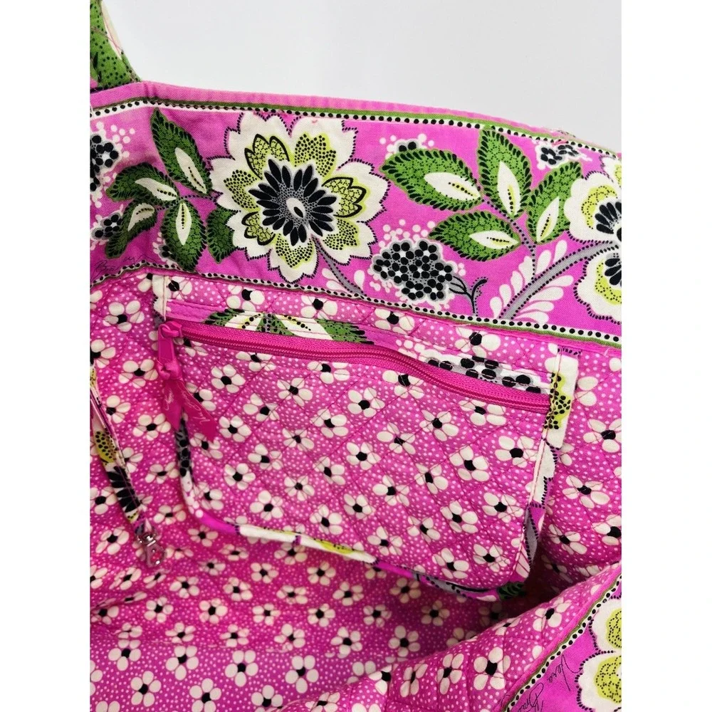 Vera Bradley Large Tote Bag Priscilla Pink Retired Quilted Shoulder Bag